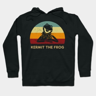 Retro Sunset - Kermit The Frog Hello Hoodie